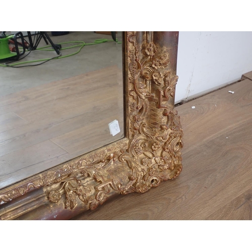 497 - A large gilt-framed Wall Mirror, 4ft 10in x 4ft 2in