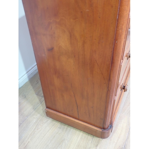 135 - A Victorian mahogany Chest of two short and three long drawers 3ft 10in x 3ft 9in