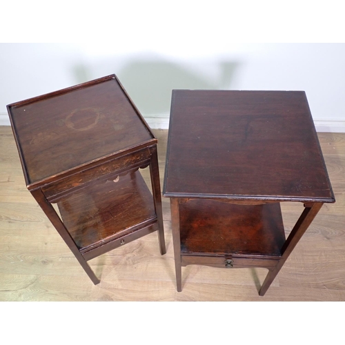 137 - Two Georgian mahogany Washstands 1ft 9in x 1ft 2in