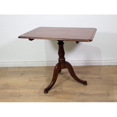 247 - A 19th Century mahogany rectangular tilt top Pillar Table