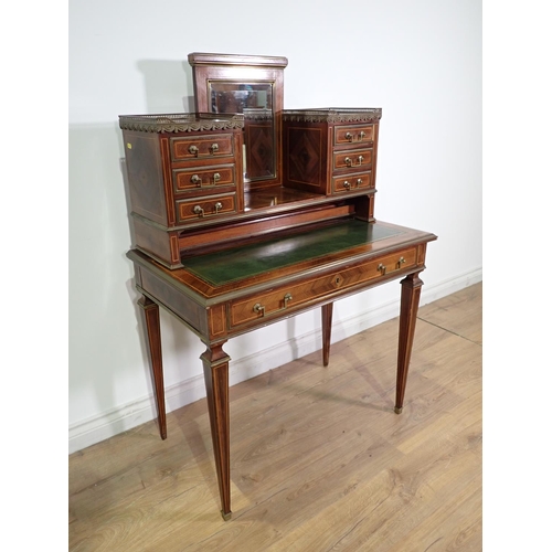 248 - A 19th Century French kingwood Bonhour Du Jour 4ft x 2ft 9in