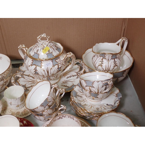 335 - A quantity of Tea Wares including gilt leafage service and Cups and Saucers