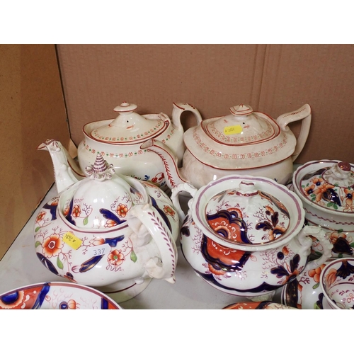 337 - Collection of 19th Century Tea Pots, Plates, Cups & Saucers, etc.