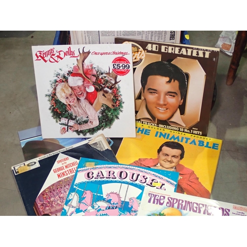 339 - Box of Records including Elvis Presley, etc.