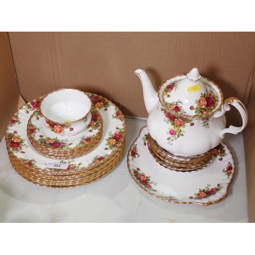 354 - A Royal Albert 'Old Country Roses' Tea and Dinner Service and a Richmond 'Rose Time' Tea Set