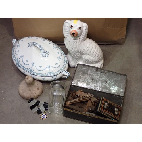 356 - Two boxes of China including Cups, Vase, Tureen, etc.