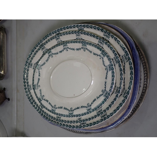 366 - Ten transfer decorated Meat Plates