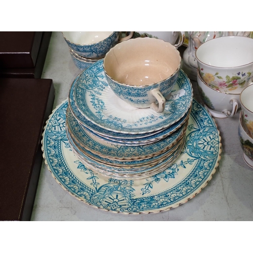 377 - Various Fiesta Glass boxed Plates and Glasses, Colclough Tea Service, Imari Bowl and Vase, Staffords... 