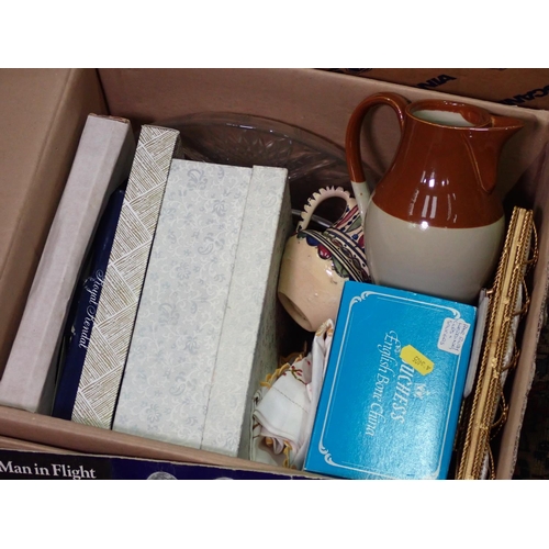 379 - Three boxes of assorted china and glass, etc.