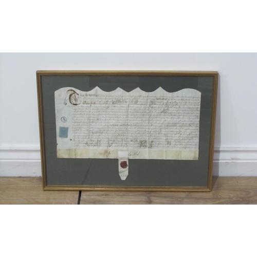 407 - A framed document from the Governor Andrew Gregg of Pennsylvania (USA)' in the name and by the autho... 