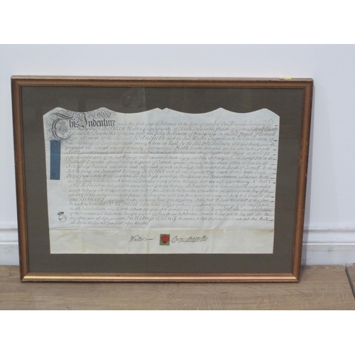 407 - A framed document from the Governor Andrew Gregg of Pennsylvania (USA)' in the name and by the autho... 