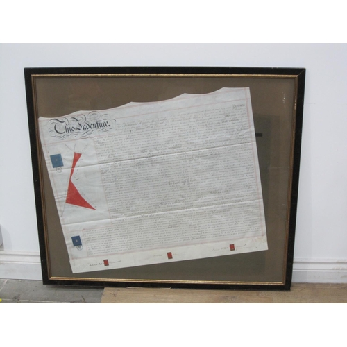 407 - A framed document from the Governor Andrew Gregg of Pennsylvania (USA)' in the name and by the autho... 