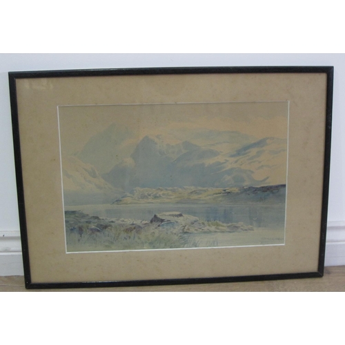 411 - PHIL OSMENT. Deganwy: Lake Landscape; Snowdon Range; Landscape, Snowdonia; and Ogwen Lake ; signed, ... 