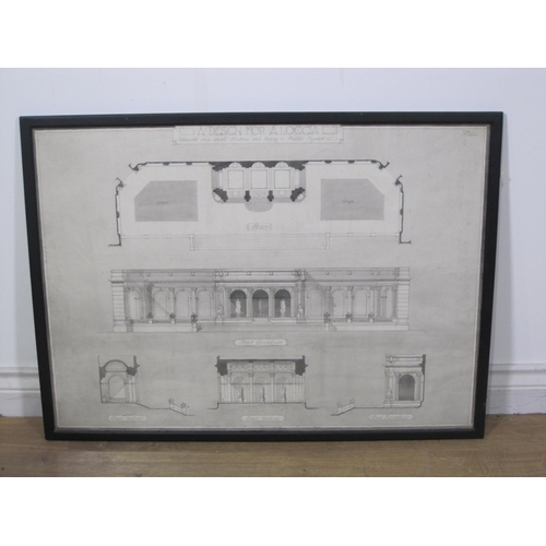 421 - W.H. HAMLYN. 'Design for a Loggia, situated on a small plateau and facing a public square', dated 19... 