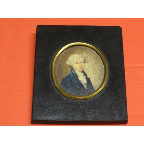 433 - ENGLISH SCHOOL, c.1800 Portrait miniature, traditionally identified as Sir George Chetwynd, Bart, qu... 