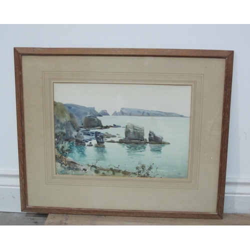 434 - ARTHUR ROYCE BRADBURY. On a Coast, signed, watercolour, 9 1/2 x 14in; and one other watercolour by t... 