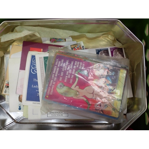 540 - Box of Postcards and Stamps