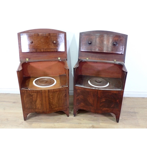 545 - Two 19th Century mahogany Commodes 2ft 4in x 2ft