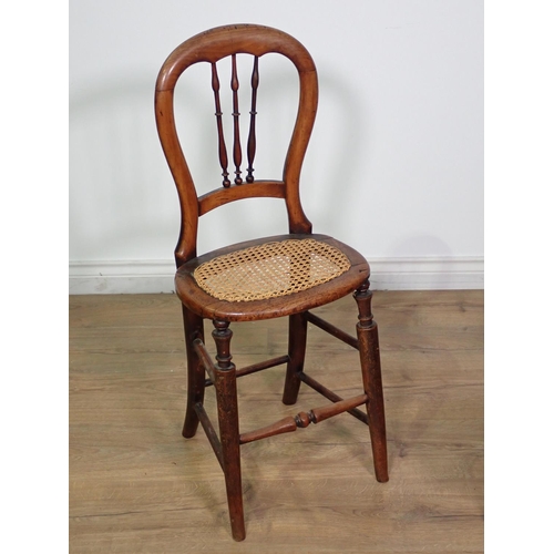 80 - Coronation Stool, Victorian Correction Chair and a rustic Milking Stool