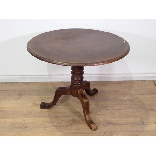 86 - A 19th Century mahogany Pillar Table 3ft D x 2ft 3in H