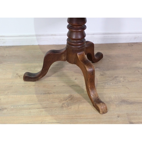 86 - A 19th Century mahogany Pillar Table 3ft D x 2ft 3in H