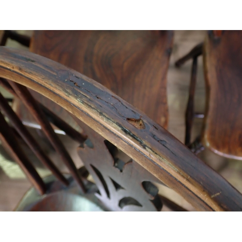 89 - A set of six 19th Century ash and elm Kitchen Chairs