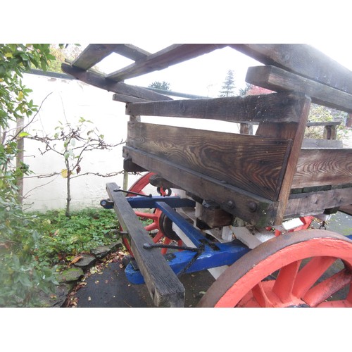 443 - A 19th Century Hay Wagon made from oak and ash with painted finish, 12ft L x 6ft 3in H x 6ft W.

Thi... 