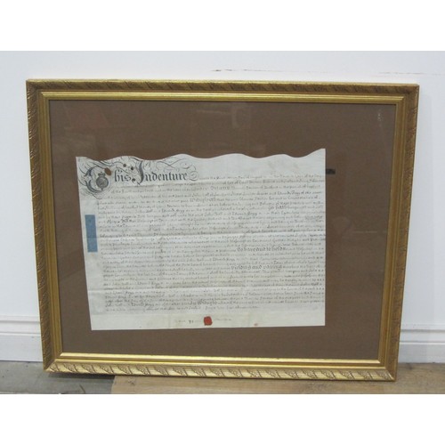 407 - A framed document from the Governor Andrew Gregg of Pennsylvania (USA)' in the name and by the autho... 