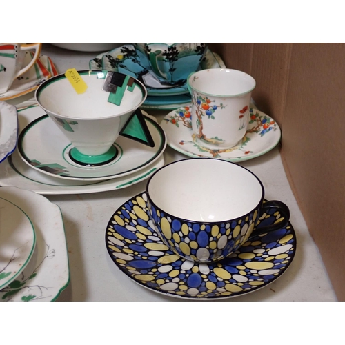 330 - Assorted Art Deco Tea Cups, Saucers, etc.