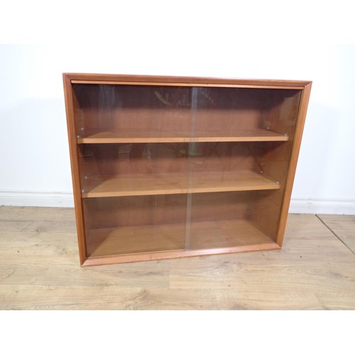 43 - Two modern Bookcases with sliding glass doors