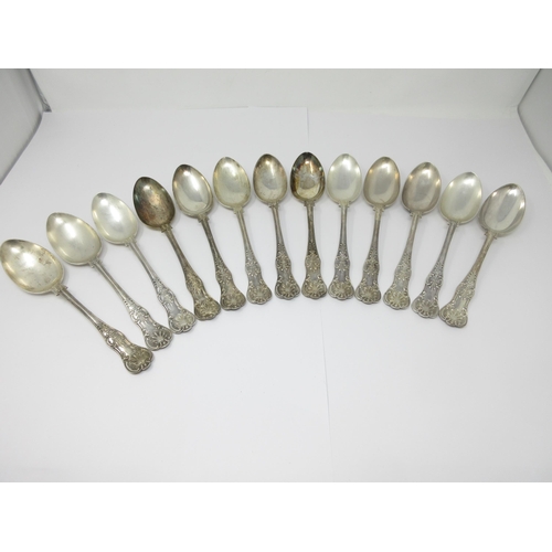 142 - A part Set of Victorian silver Cutlery, Queen's pattern, viz: 12 Dinner Forks, 8 Dessert Forks, 13 T... 