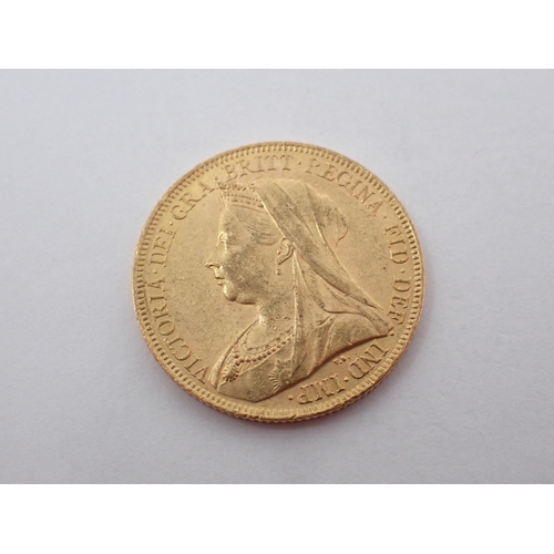 336 - Queen Victoria, Veiled Head Sovereign, Sydney Mint, 1901