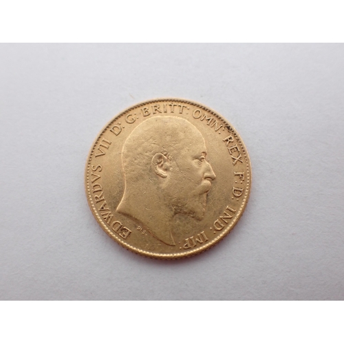 407 - An Edward VII 1909, half Sovereign