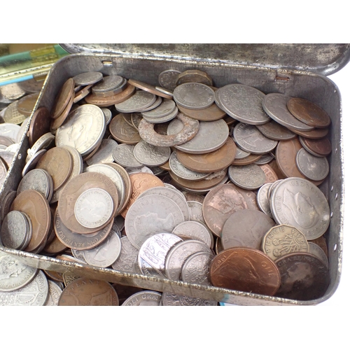 411 - A quantity of mainly British pre decimal coins, to include a selection of pre 47 silver issues and a... 