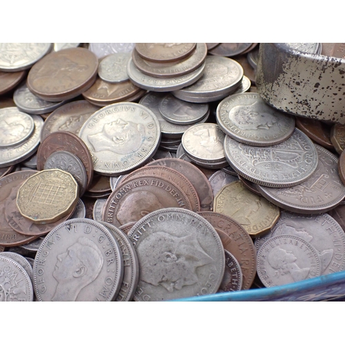 411 - A quantity of mainly British pre decimal coins, to include a selection of pre 47 silver issues and a... 