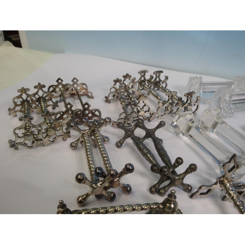 419 - A collection of Knife Rests including a pair with dog supports, pierced examples, glass examples etc... 