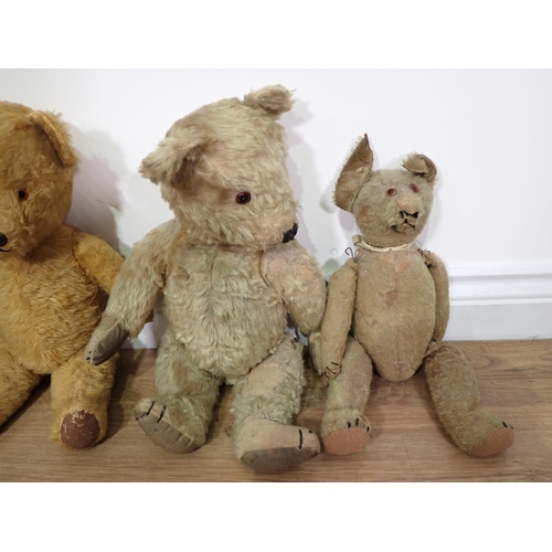 426 - Five vintage Teddy Bears and a Rabbit