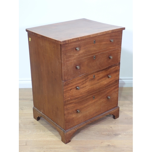 430 - An Edwardian mahogany and inlaid Corner Cupboard, a Victorian Sutherland Table and a 19th Century ma... 