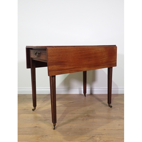 438 - A 19th Century mahogany Pembroke Table fitted single end drawer 2ft 10in W x 2ft 6in H