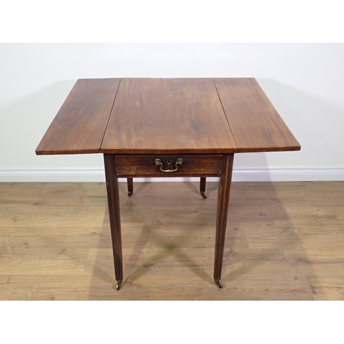 438 - A 19th Century mahogany Pembroke Table fitted single end drawer 2ft 10in W x 2ft 6in H