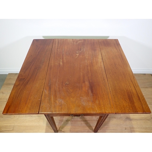 438 - A 19th Century mahogany Pembroke Table fitted single end drawer 2ft 10in W x 2ft 6in H