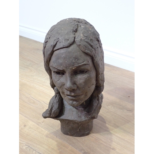 457 - A Bust of a Girl 1ft 5in H