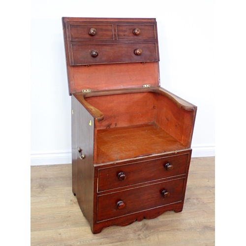 458 - A 19th Century mahogany Commode 2ft 3in H x 1ft 11in W