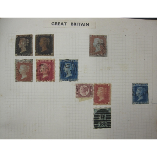 503 - An All World Stamp Collection, circa. 1840-1950, including two Penny Blacks (both with two margins t... 