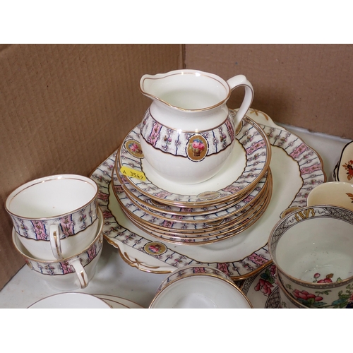 608 - A quantity of various Teaware including a Royal Crown derby Trio, Paragon Teaware, etc.