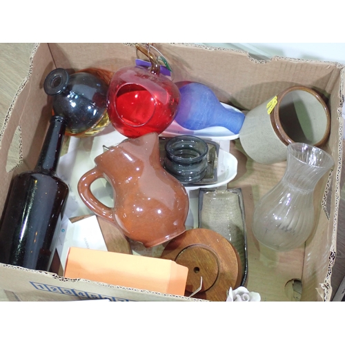 636 - A glass Flower Bowl, a glass Bottle, Jugs, Vases, Teaware, a Wedgwood part Coffee Service etc.