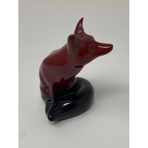 676 - A Royal Doulton flambe Fox