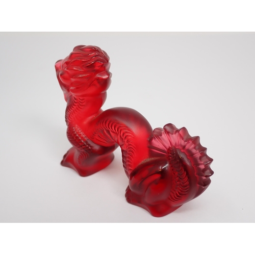 680 - A boxed Lalique red glass Dragon