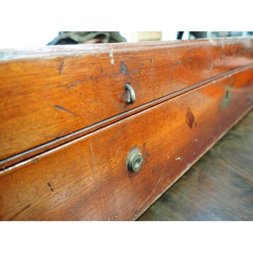 683 - A 19th Century mahogany Bar Billiards Table, two Cues and a set of Balls