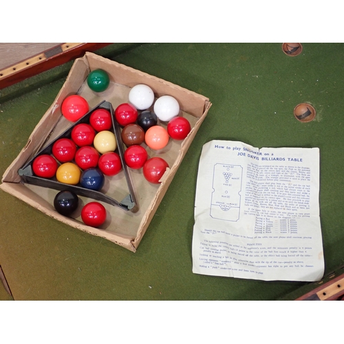 683 - A 19th Century mahogany Bar Billiards Table, two Cues and a set of Balls